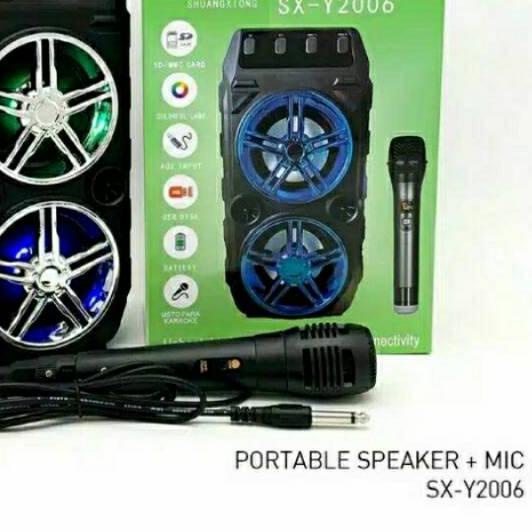 ✾ COD SPEAKER BLUETOOTH SX-2006 PLUS MIC KARAOKE X-BASS//SPEAKER SALON AKTIF X-BASS//SPEAKER KARAOKE