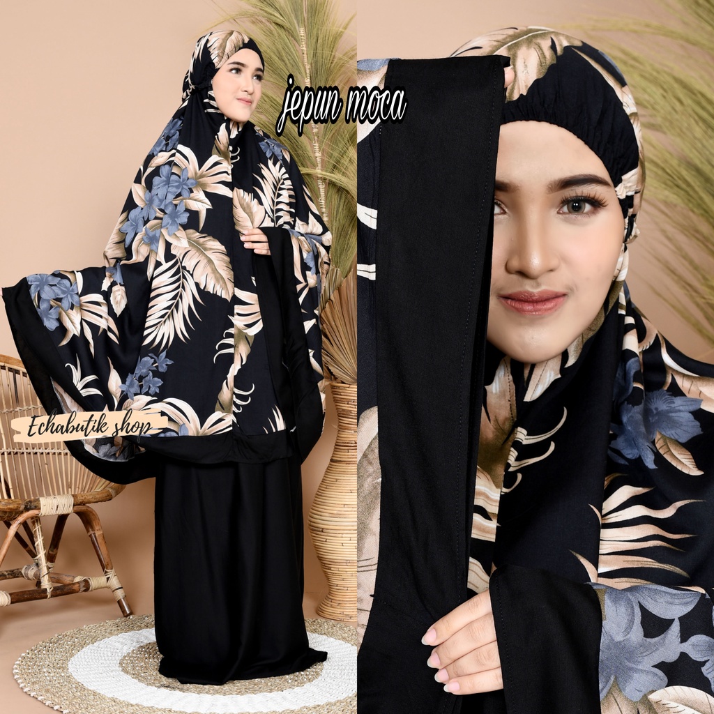 Mukena Jumbo Rampel Motif Jepun