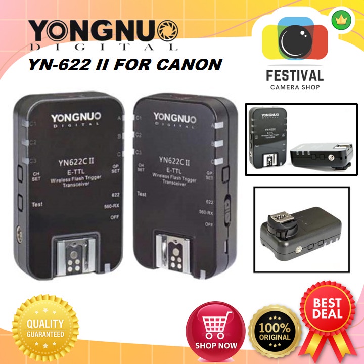 Yongnuo YN-622C II Wireless Flash Trigger For Canon / Yongnuo YN 622 C