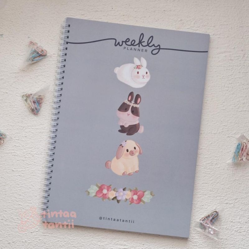 

Weekly Planner Bunny uk. A4