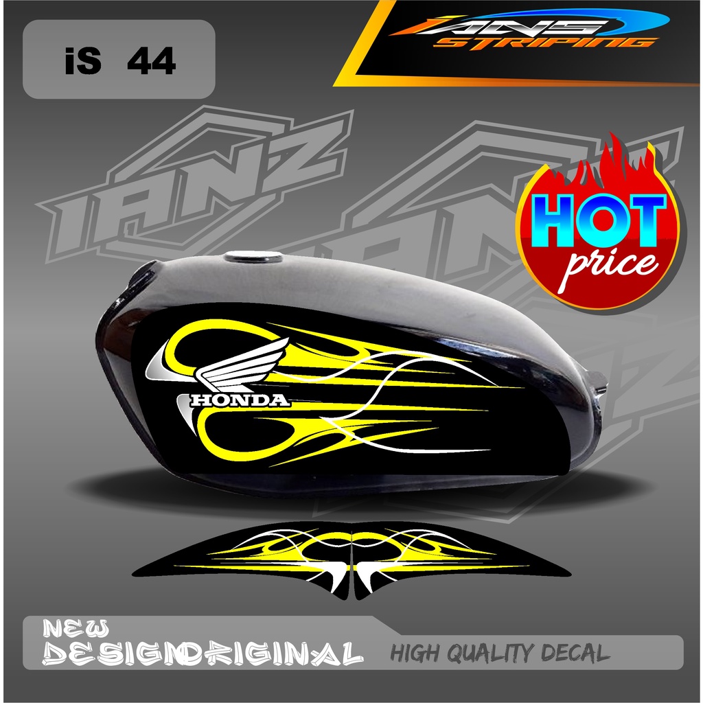 DECAL STRIPING TANGKI CB100 LIST KONSEP CUSTOM HOLOGRAM/NON HOLOGRAM IS44