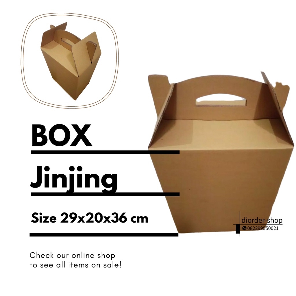 

Box Parcel 34x25x25 (Jinjing) Kardus/kartonPolos/buah/hampers/parcel/parcell/