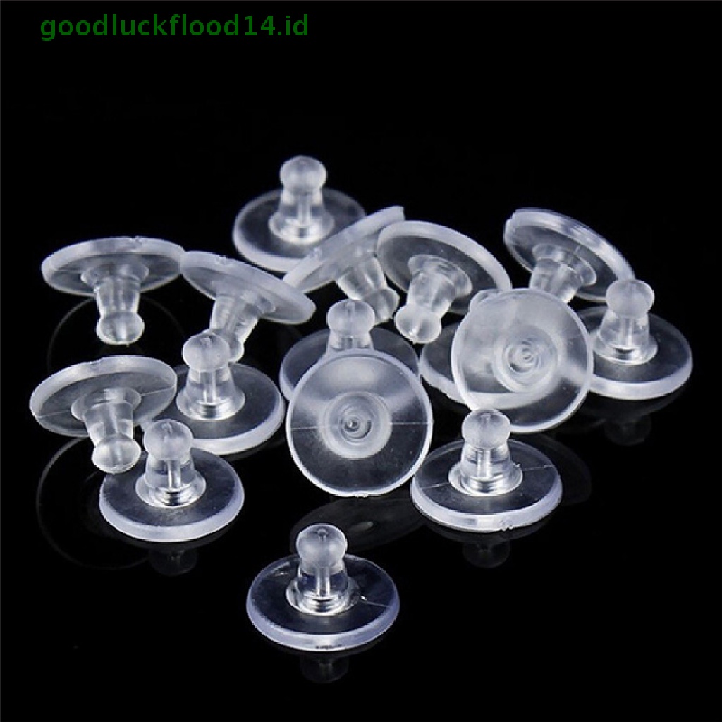 [GOOGFOUR] 50pcs Karet Heavy Duty Earring Backs Sleeves Holders Stoppers Silikon Mur Lembut [TOP]