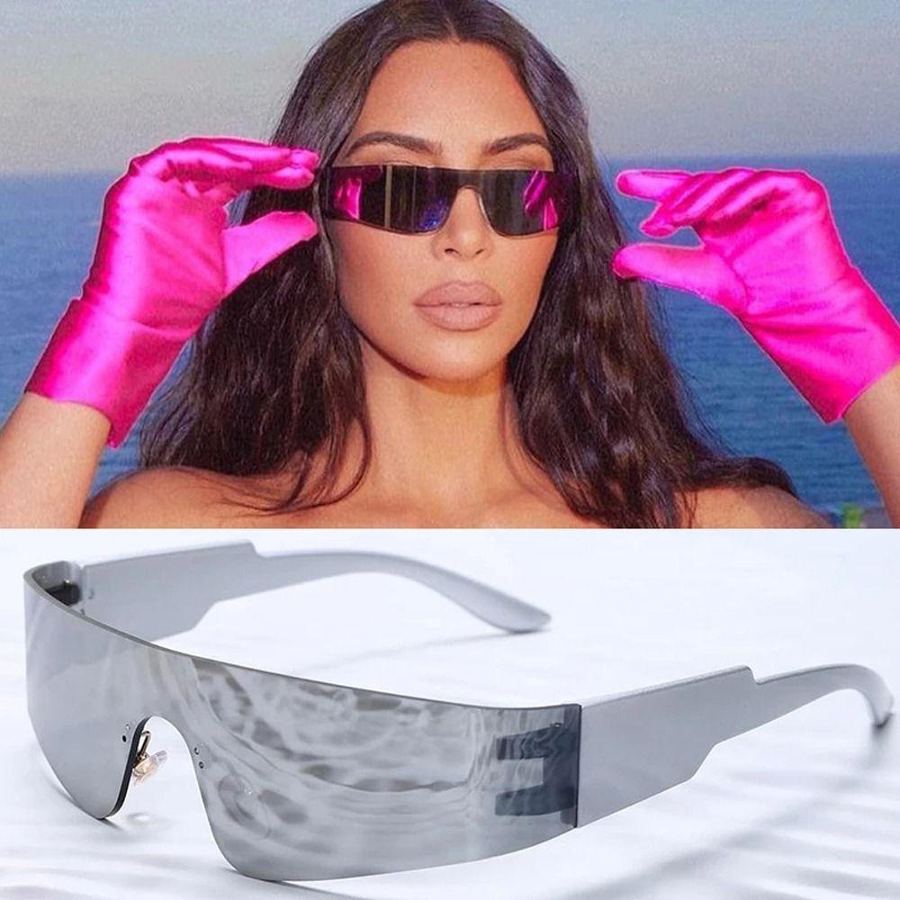 Mxbeauty Kacamata Hitam Wanita Keren Di Luar Kacamata JK Fotografi Eyewear Streetwear Flat Top Kacamata Futuristik Shades Sunglasses Korean Style Kacamata Hitam Pria Disco Eyewear