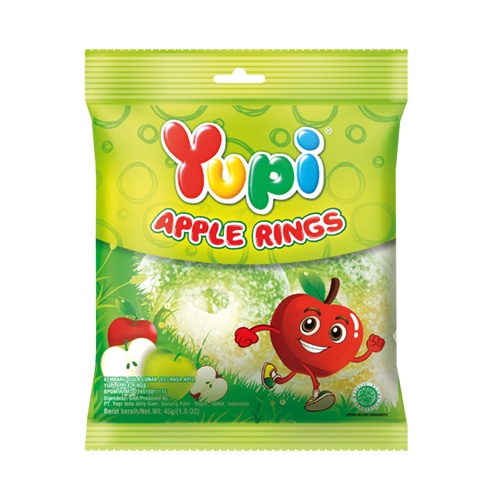 

Permen Yupi Mini 45gr - Apple Rings