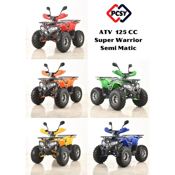 ATV SUPER WARRIOR 125 CC MESIN 4 TAK SEMI MATIC ~ATV MATIC 125 CC~MAINAN ATV CROSS