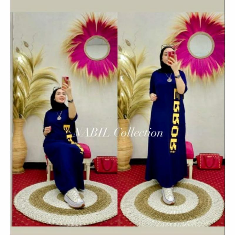 (BISA COD)GAMIS ALA SHABIRA KAOS COMBED// MATT KAOS COMBED/GAMIS KAOS COMBED MOTIF/GAMIS KAOS DEWASA