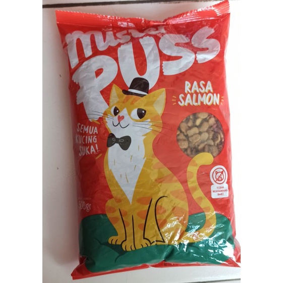 mister puss makanan kucing murah 500g