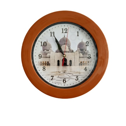 Jam dindingyoland gambar masjid warna ring random