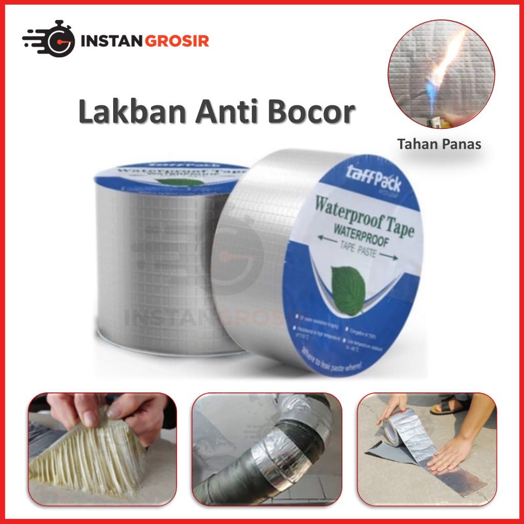 Lakban anti air anti bocor / aluminium foil butyl super waterproof silicone