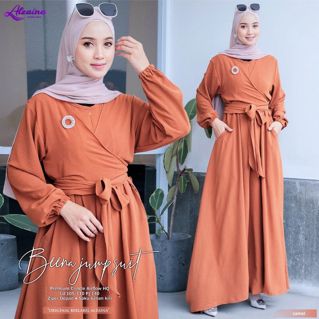 Beena Jumpsuit Dress Fashion Muslim Original Produk By Alzaina