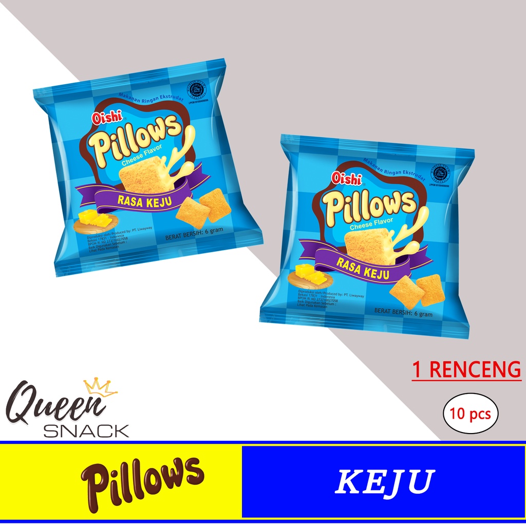 

Snack Oishi Pillows Rasa Keju Kemasan Bantal Satu Renceng