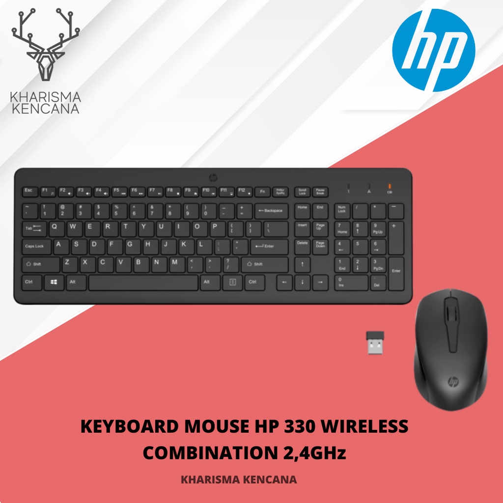 KEYBOARD MOUSE HP 330 WIRELESS COMBO 2,4GHz