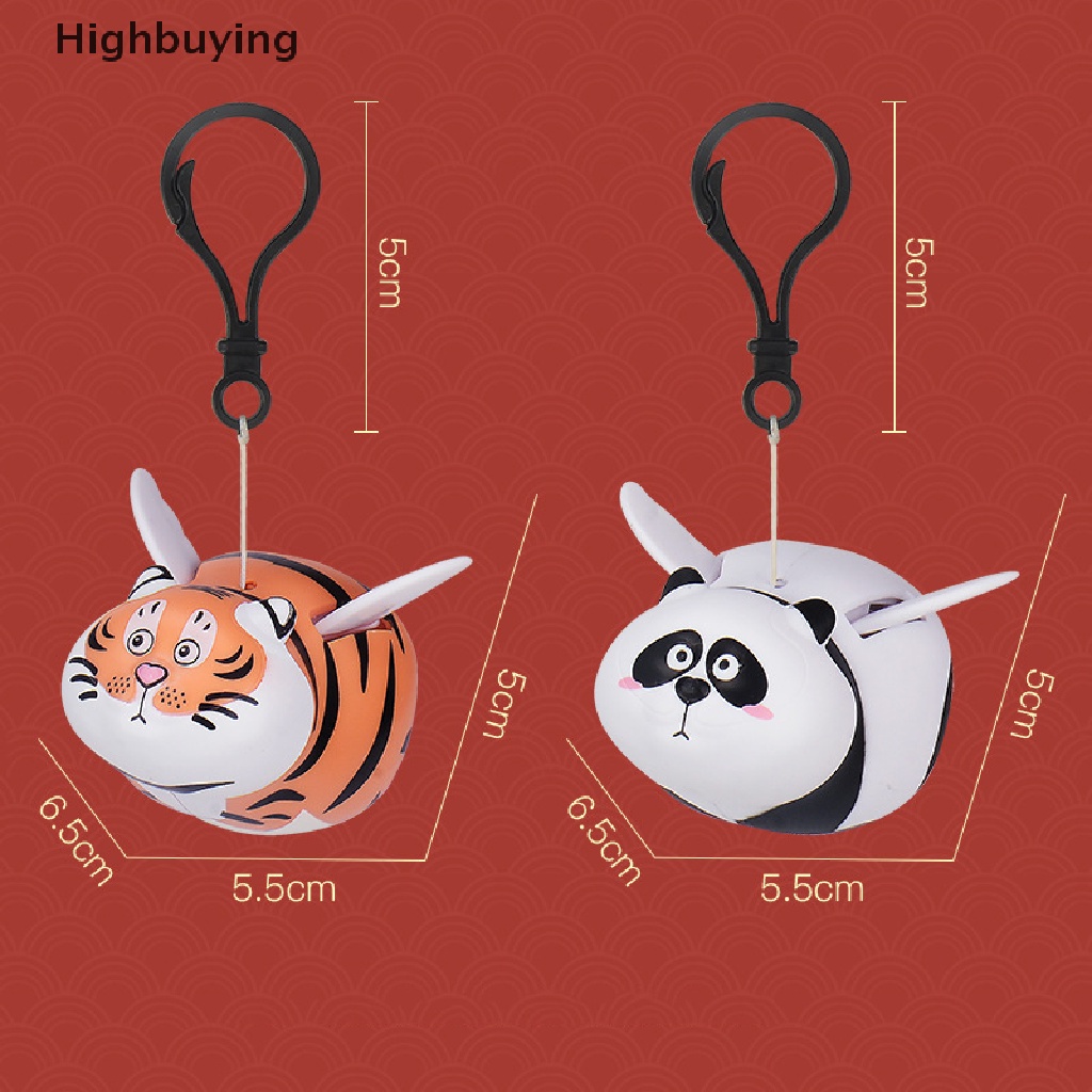 Hbid Kawaii Panda Harimau Gemuk Panghu More Wings Keychain Will Fly Wings Studio Perhiasan Tiger Stretch Liontin Anime Figure Model Hadiah Tahun Baru Glory