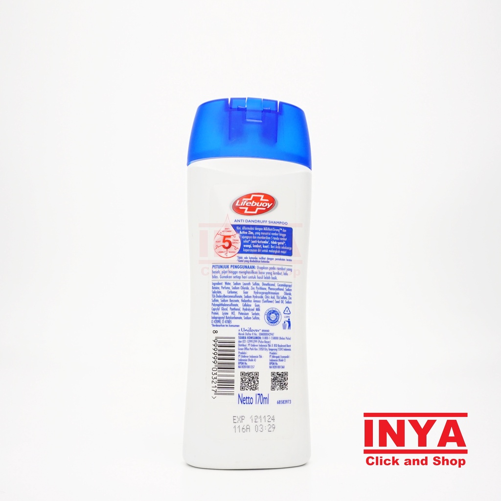 LIFEBUOY SHAMPOO ANTI KETOMBE 170ml - Sampo Rambut