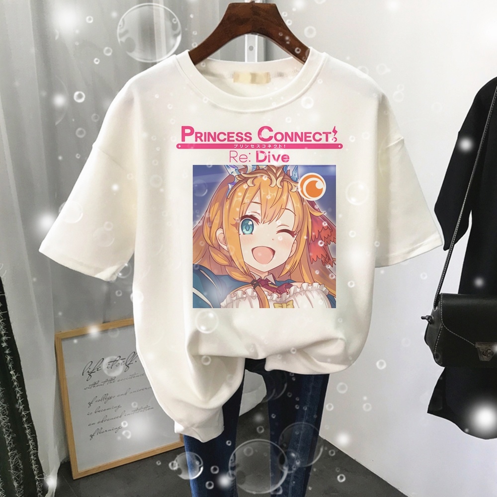 BAJU KAOS Kartun Princess Connect CUSTOM SATUAN FOTO GAMBAR NAMA TULISAN KATA KATA DESAIN SENDIRI TE