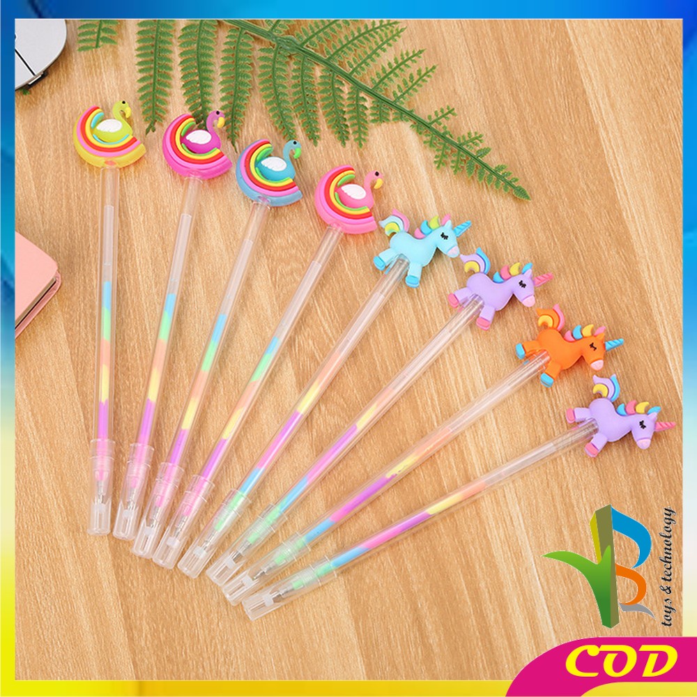 

RB-A44 Pulpen Gel 0.5mm Karakter Angsa Tinta Rainbow Pena Pelangi Lucu / Alat Tulis Sekolah Drawing Pen Warna Warni Import