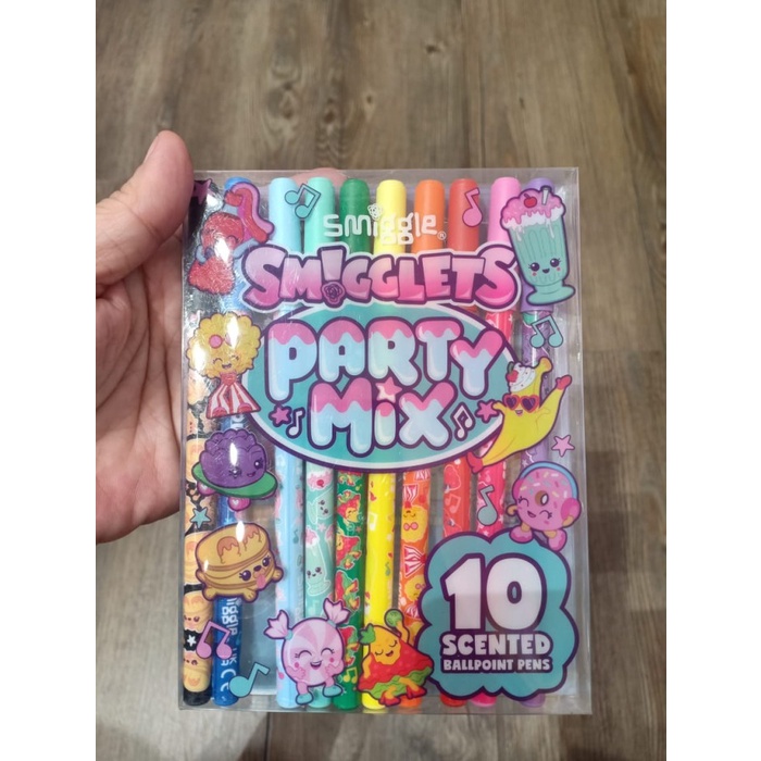 SMIGGLE PARTY MIX 10 PCS SPIDOL WARNA WARNI COCOK UNTUK ANAK-ANAK