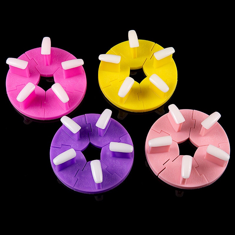 New !! Nail display holder round tempat kuku hias tempat latihan nail art holder display kuku