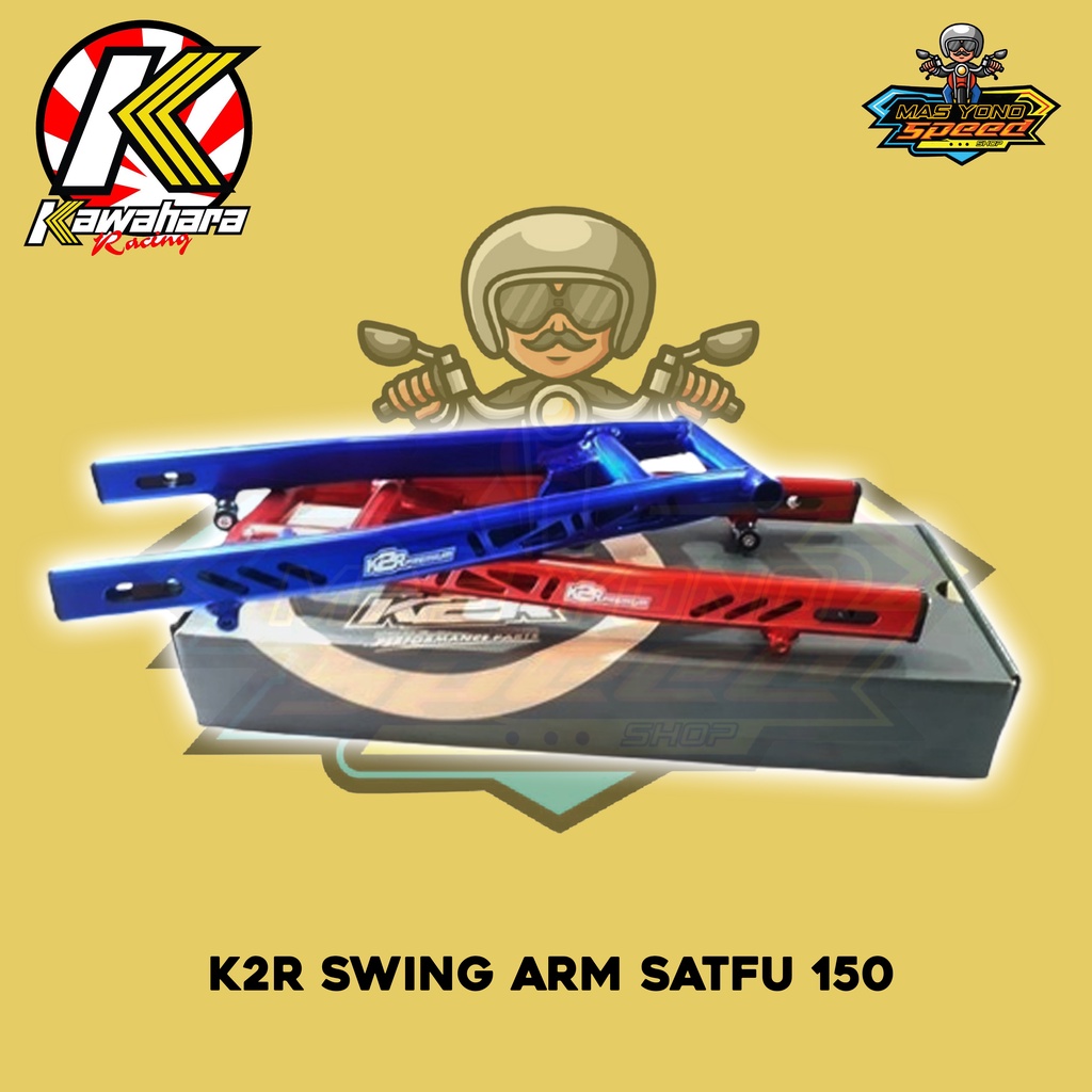Kawahara K2R Swing Arm Arem Motif Coak Satria Sat FU 150 Set Lengkap Setelan Rantai Original