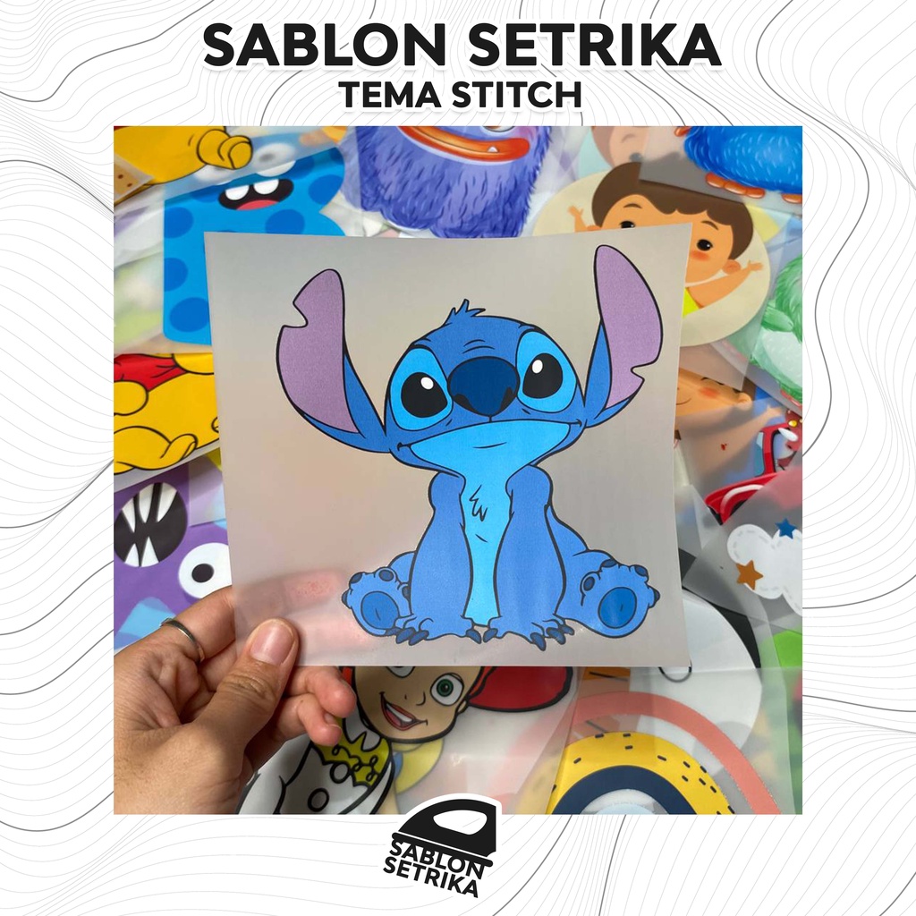 SABLON SETRIKA SABLON DTF PRINTING TEMA KARTUN STITCH