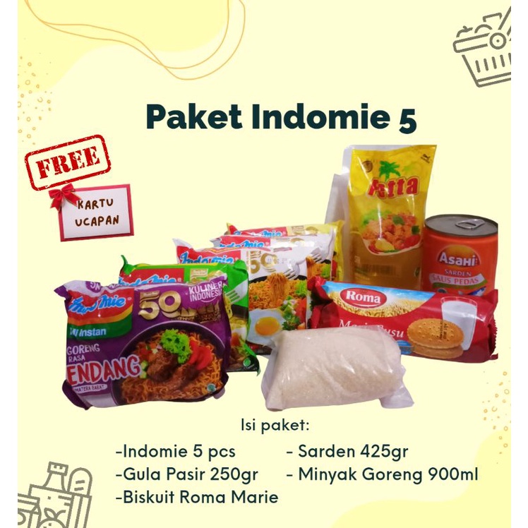 Paket Indomie Instan Murah/Sembako murah kopi gula minyak goreng/Paket Idul Fitri Bingkisan