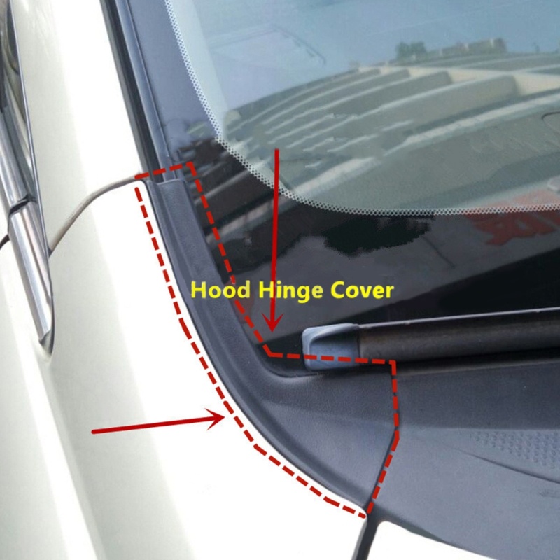 Cre Wiper Kaca Depan Mobil Side Trim Cover Water Deflector Cowl Plate Kompatibel Untuk 66895-ED50A 66894-ED500 Accesso