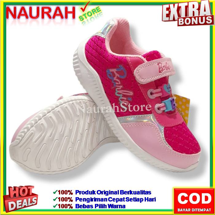 SEPATU ANDO ANAK NEW BARBIE GRAFITTY SNEAKERS ANAK 100% ORIGINAL KUALITAS IMPORT ANTI SLIP NYAMAN EMPUK AWET SOL