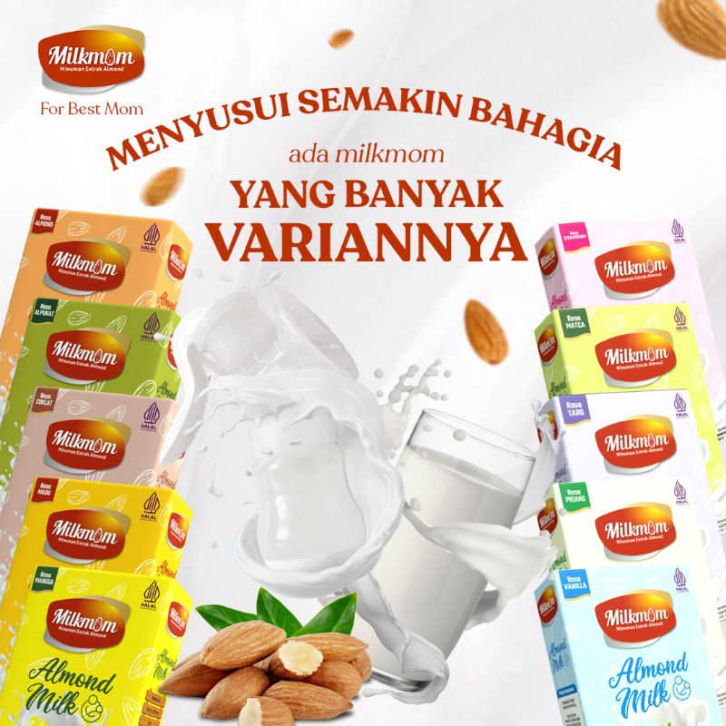 MILKMOM asi booster almond dan susu ibu hamil