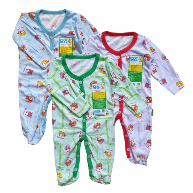 Jumper Panjang MG Miyo Newborn (0-5 Bulan) SNI - Print Anti Alergi, Baju Kodok JUMPER MG