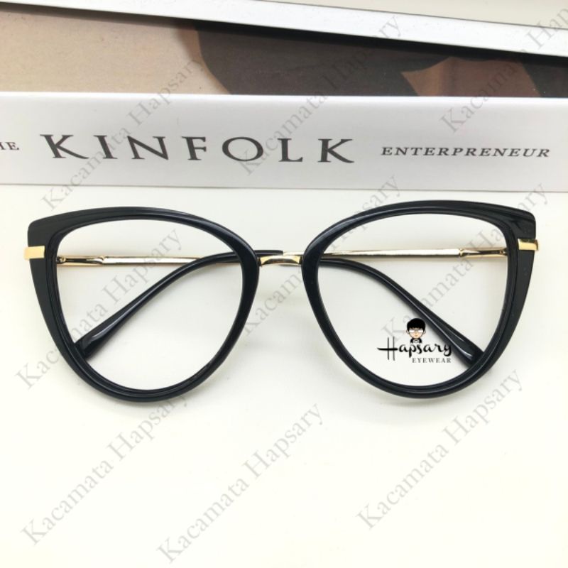 Frame Kacamata Wanita Cat Eye 58595 Terbaru | Bisa Reques Lensa Minus Cylinder dan Plus | Anti radiasi dan Anti UV Photocromic