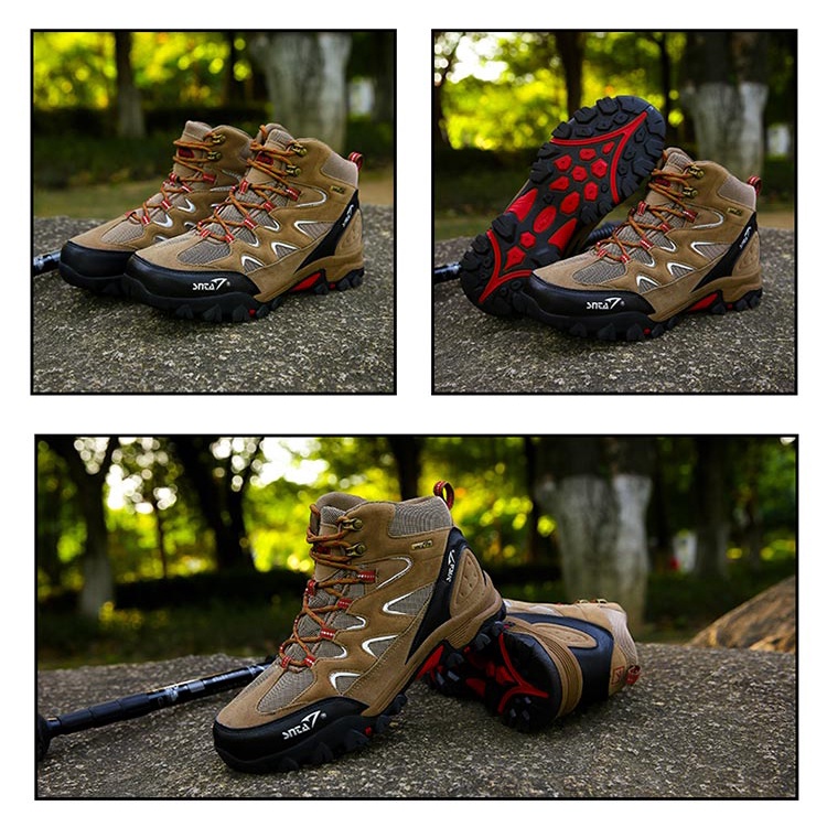 Sepatu Gunung Hiking Snta 489 BlueOrange Semi Waterproof Boot Mendaki - 39