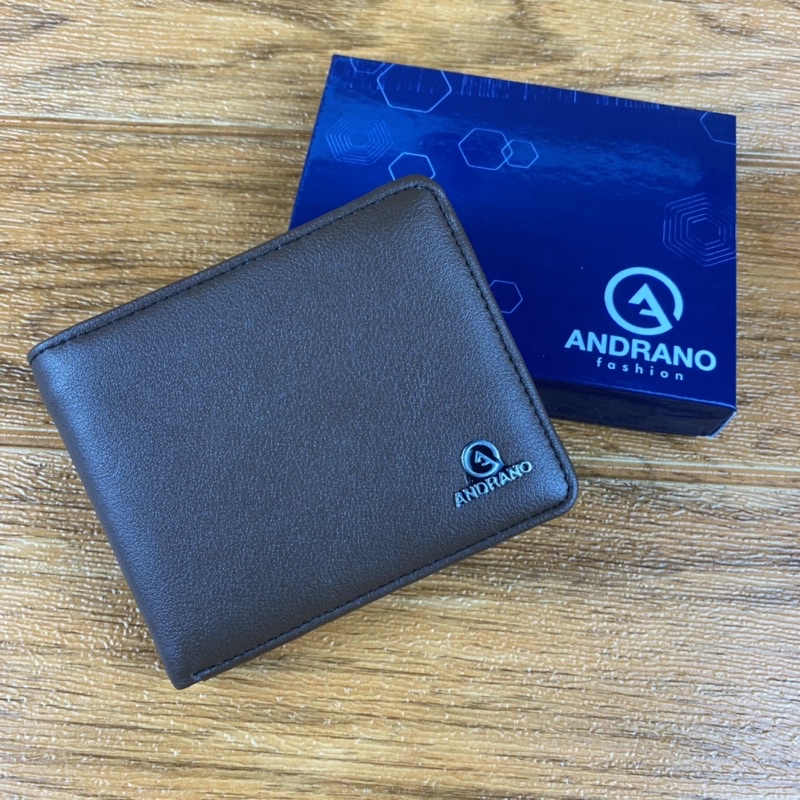 ANDRANO DOMPET PRIA KULIT PU DOMPET PRIA LIPAT KANCING DALAM KARTU DOMPET PRIA SIMPEL DOMPET COWOK LIPAT MUAT KARTU