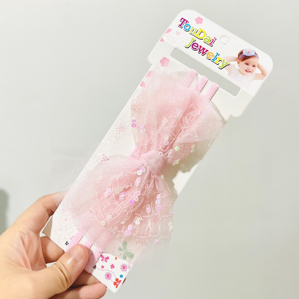 bando bandana pita renda kilat buki bandana bayi anak karet