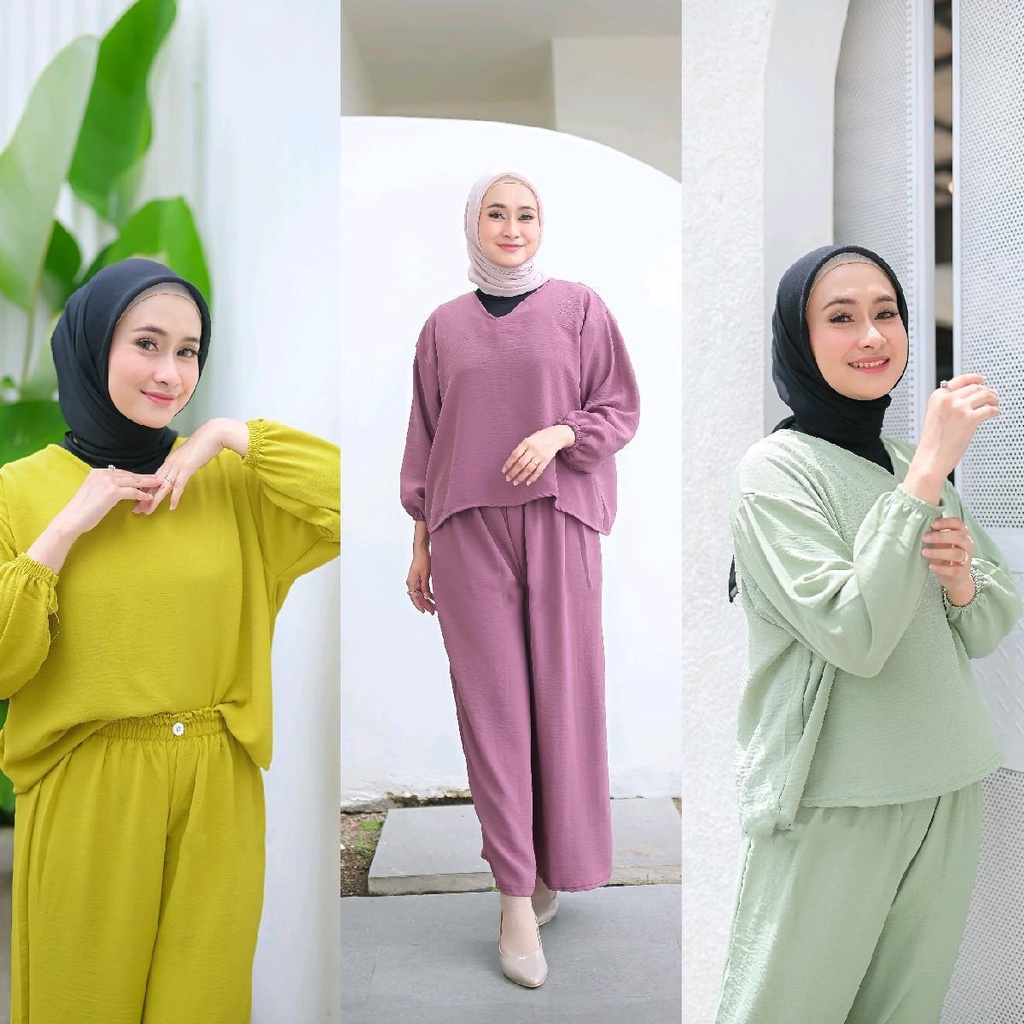 [COD] Shazfa.apparel - Setelan Muslim Wanita Deasy Set