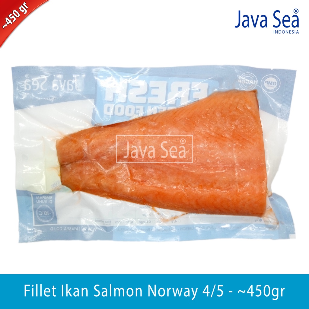 

Fillet Ikan Salmon Atlantic / Norway 4/5 pack 400-500gr Import