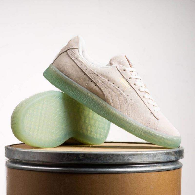 Sepatu Pm Suede Cream Sol Clear Original OEM Sneakers Pria
