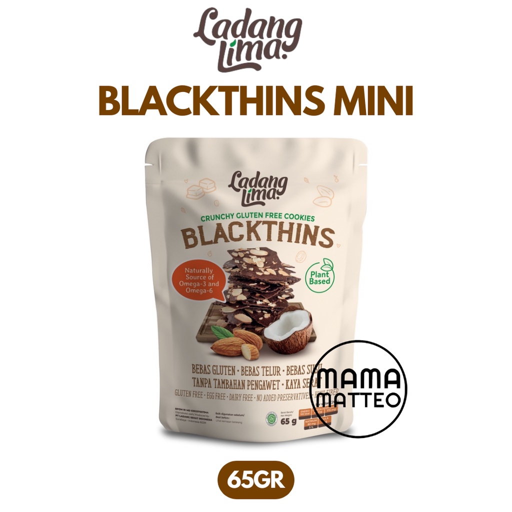 LADANG LIMA Mini Bites Healthy Cookies / Kukis Sehat Blackmond 80gr Pumpberry 80gr Blackthins 65gr / BANDUNG