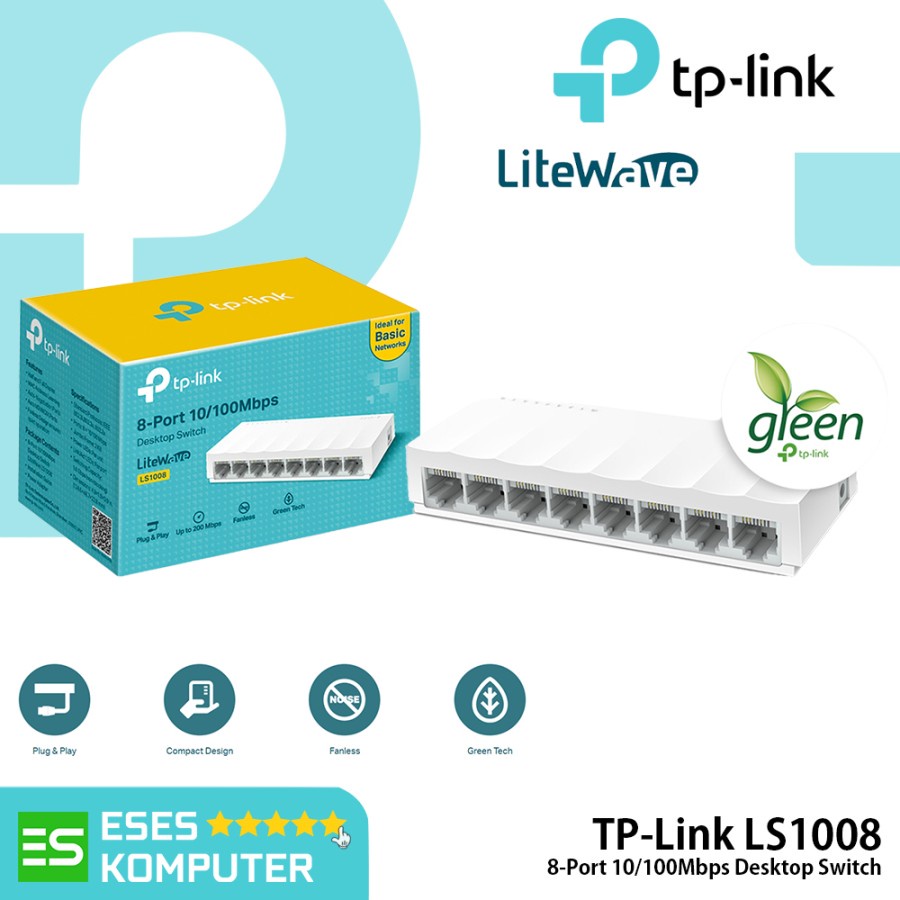 Switch Hub TP-Link LiteWave LS1008 8-Port 10/100Mbps Desktop Switch