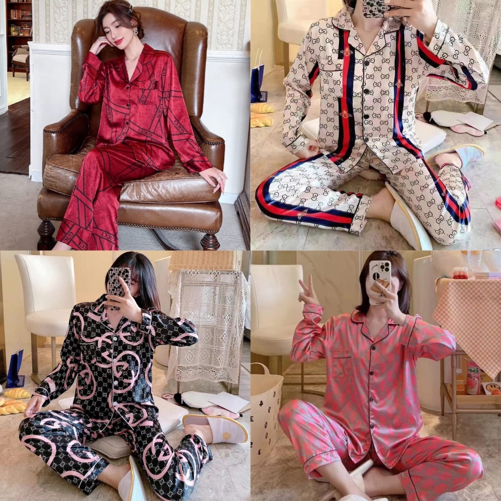 PIYAMA SATIN WANITA IMPORT BAJU TIDUR SATIN CP PP MURAH KEKINIAN