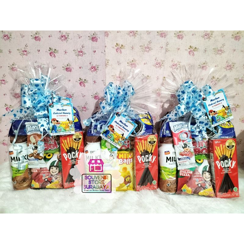 Snack Krep Pocky|| Hampers Birthday Pocky || Bingkisan ulang tahun surabaya murah || Paket goodiebag snack ultah || Snack ultah hemat ekonomis || Paket ulang tahun