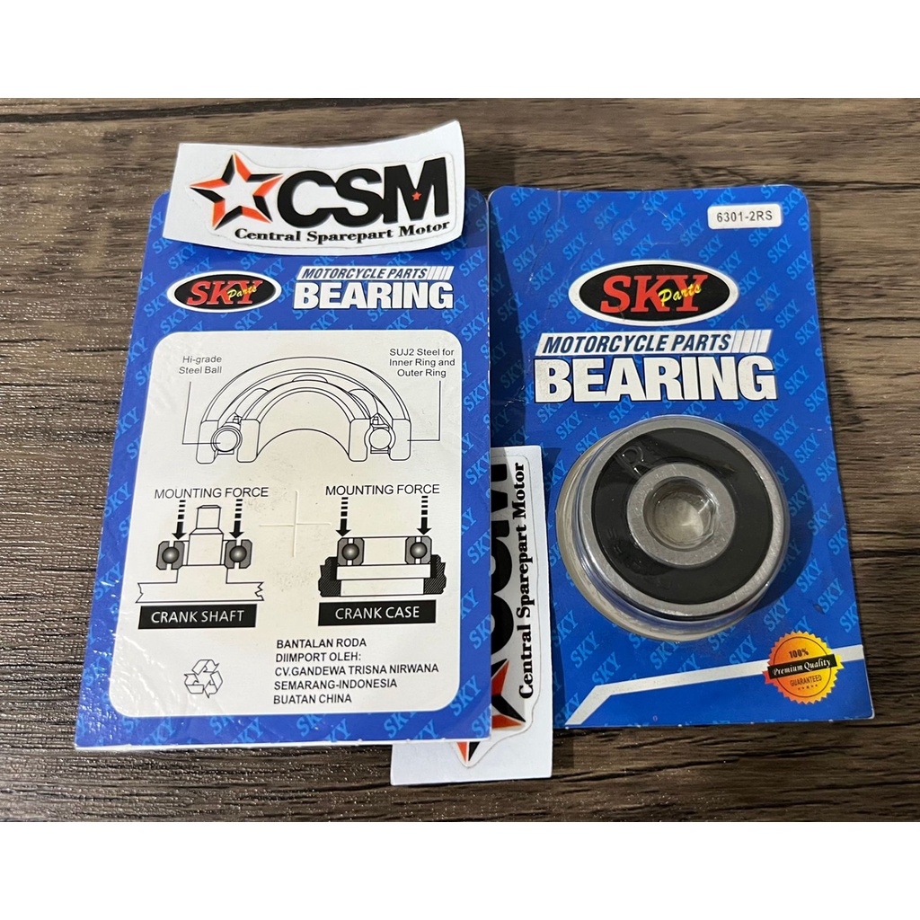 BEARING 6201-2RS LAHER LAHAR RODA DEPAN HONDA VARIO BEAT SUPRA X REVO