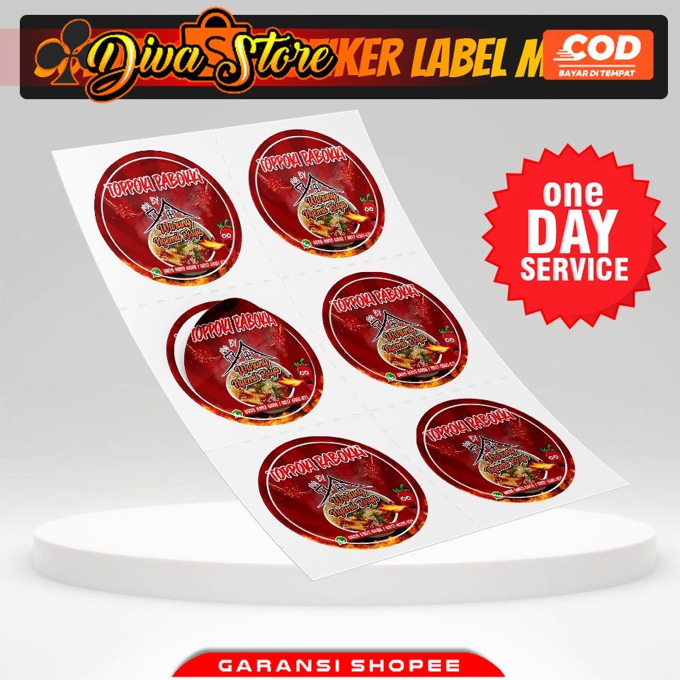 

Stiker Custom, Stiker Custom, Stiker Label, Stiker Botol Minuman Label, Vinyl, Makanan, Botol, Bumbu Dapur, Nama, Segel Botol