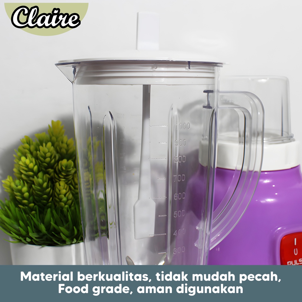 Blender ECOLUX BL - 312 PC / 6 Mata Pisau / Dry Mill / GELAS ANTI PECAH  /190 Watt