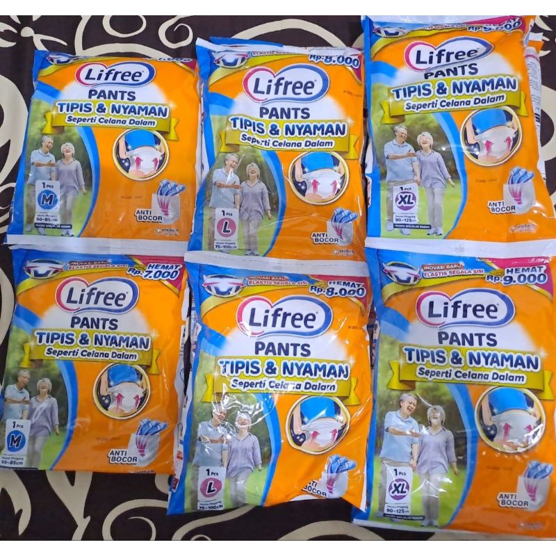 10 pcs LIFREE popok celana dewasa  M L XL XXL paket HEMAT