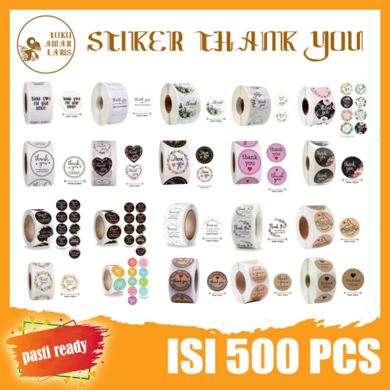 

Sticker Thank You 1 Roll 500 pcs !!!