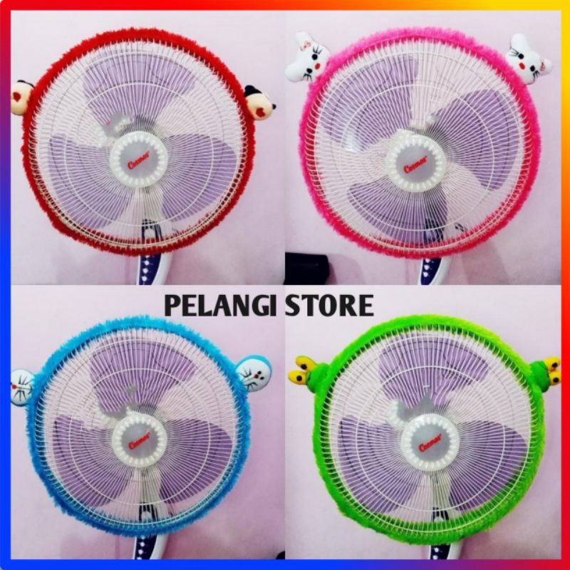 Bando Kipas Angin Karakter Besar Bulu Rasfur Sarung Cover Pelindung Sarung Penutup Kipas Angin Anti 