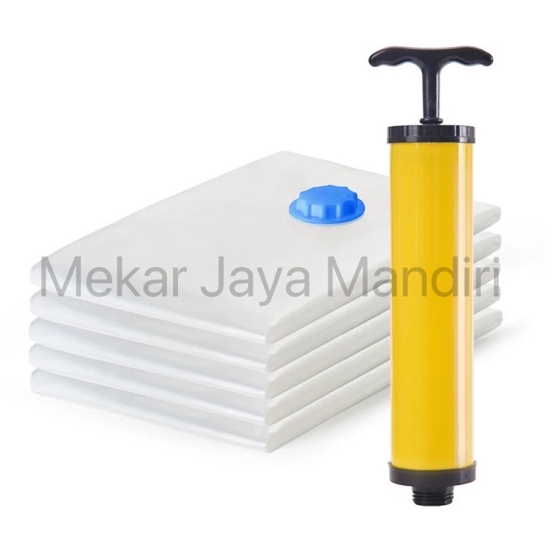 Vacuum Bag Pakaian Plastik Vacum Bag Plastic  Travel Vakum Baju Pakaian Laundry Bag Storage Keranjang Pakaian Pompa Manual