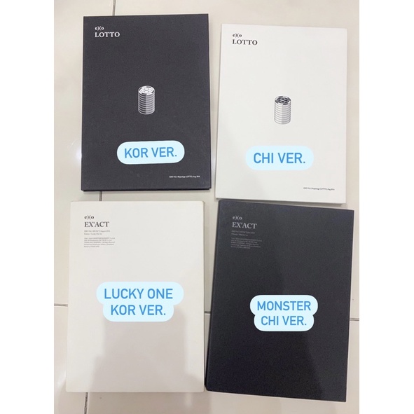 EXO Lotto Exact Lucky One, Monster Kor. Chi. ver. album only (preloved)
