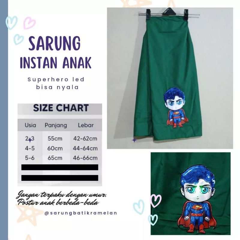 maw_arbatik SARUNG ANAK INSTAN/SARUNG ANAK LED/SARUNG ANAK KARAKTER